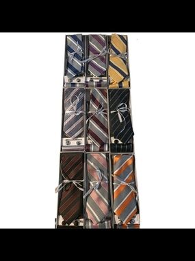 Set of 9 DiBangu Silk ties. Assorted Colors